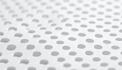 Poster - Abstract White Perforated Pattern Design