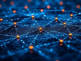  - Futuristic digital network visualization of global business connections