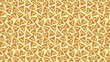 © Decent Discoveries - A seamless pattern featuring many pizza slices on a light yellow or cream colored background design art