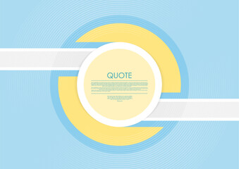 Poster - Concept blue yellow minimal geometric design with abstract circles and stripes. Vector brochure, template background