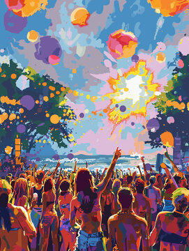 Beach party poster design