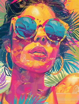Beach party poster design