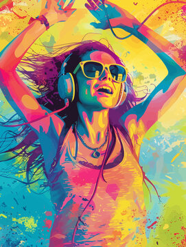 Beach party poster design
