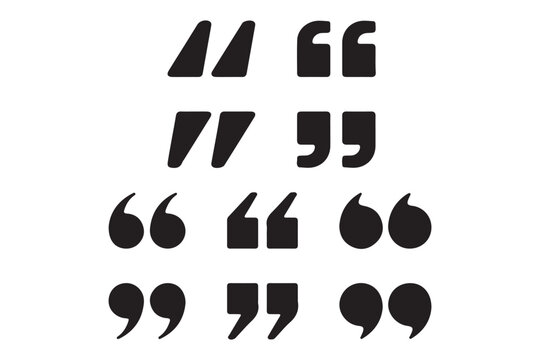 Quote mark collection. Quotation icon set. Vector illustration