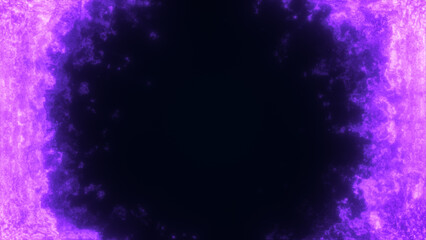 Poster - Abstract glowing purple energy portal with a dark center, creating a sci-fi digital visual effect