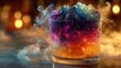 © Dessiner - 幻想的なカラフルドリンクと煙、光 | Colorful Fantasy Drink with Mist and Light