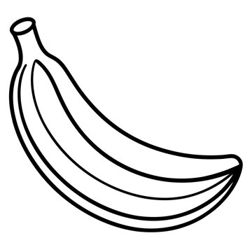 Hanging Banana Bunch Line Art – White Background Vector