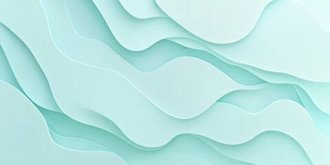 Poster - Serene and Tranquil Abstract Water Waves Illustration with Gentle Ripples and Soft Gradient Colors
