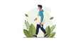 © rjbaml - Young Man Walking Holding Reusable Bag and Phone in Nature Setting