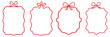© freelancerhamza65 - Set of Red Ornate Gift Tag/Frame Borders. Elegant, decorative red borders with a gift ribbon bow.