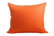 © tallha - An orange throw pillow sits against a black backdrop, perfect for interior design mockups and home decor product displays.transparent PNG, isolated background