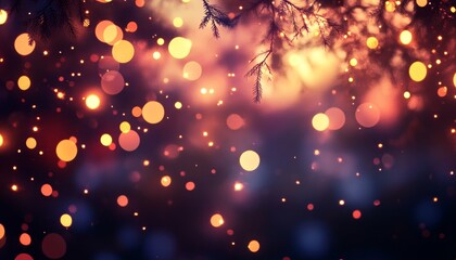 Poster - Abstract Bokeh Symphony A Captivating Dance of Golden Lights Unfolding in a Digital Canvas