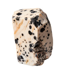 Poster - This unique stone features blend of cream and black colors, showcasing natural and artistic appearance that captivates eye