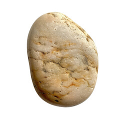 Poster - Smooth, rounded stone with mix of beige and brown hues, showcasing natural patterns and textures. This stone evokes sense of calm and connection