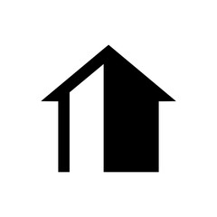 Poster - Black house silhouette icon in a minimalistic style  