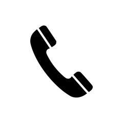 Poster - Black telephone handset silhouette icon  