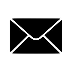 Poster - Black envelope silhouette icon representing email communication  