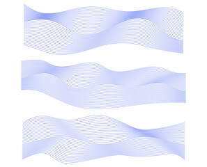 Fototapete - abstract blue wave background. Design Element Wave Lines Guilloche curve line Background