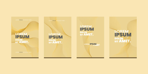 abstract poster set with abstract background