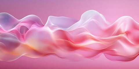 Poster - Delicate and Artistic Wave Forms with Abstract Design Elements in a Gentle Gradient Background
