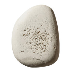 Poster - Smooth, textured stone with light beige color, featuring small holes and natural, organic shape. This unique rock can be used various decorative
