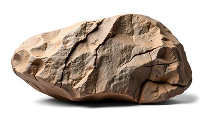 Aufkleber - a weathered stone. It has a rough texture with cracks. It tells a story of time