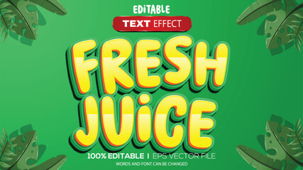 Poster - 3d text effect fresh juice theme