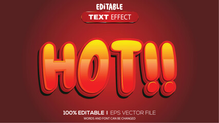 Poster - 3d text effect hot theme