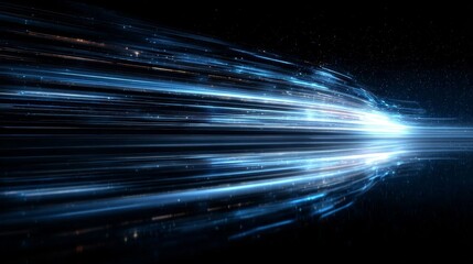 Aufkleber - Blazing Data Streams on a Digital Pathway Abstract Technology and Internet Connectivity Concept