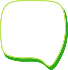 Poster - Green vector bordered blank speech bubble offering creative space for text, graphics, comics, presentations with minimalist design