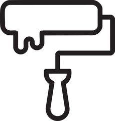 Poster - Add a Touch of Creativity with a Paint Roller Icon A Versatile Vector Graphic for Home Improvement Art and Design Projects in Black and White Style