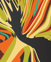 Leinwandbilder - Abstract geometric retro background with diagonal lines and shapes. Vector illustration	