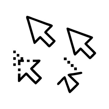 Pointing hand cursor icon, a web symbol for click and touch