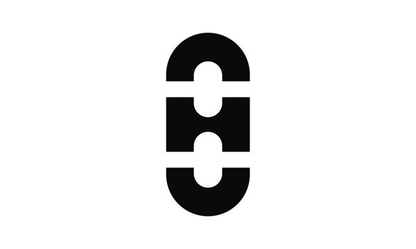 Letter HS modern monogram logo design.
