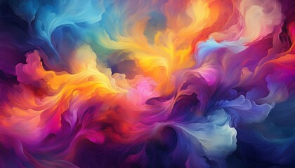 Aufkleber - colorful smoke plumes rising abstract background