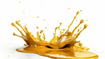 Poster - A small amount of liquid splashes onto a clean white surface