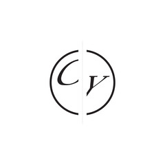 Poster - Unique Vector Circled Monogram Simple Logo CY Initial Alphabet Design Alphabet