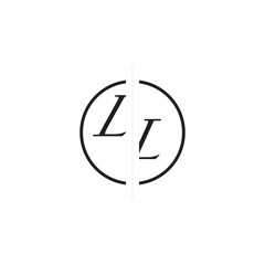 Poster - Unique Vector Circled Monogram Simple Logo LL Initial Alphabet Design Alphabet