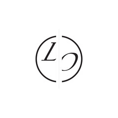 Poster - Unique Vector Circled Monogram Simple Logo LO Initial Alphabet Design Alphabet