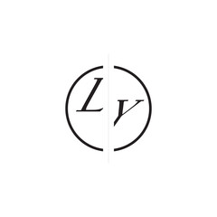 Poster - Unique Vector Circled Monogram Simple Logo LY Initial Alphabet Design Alphabet