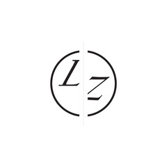 Poster - Unique Vector Circled Monogram Simple Logo LZ Initial Alphabet Design Alphabet