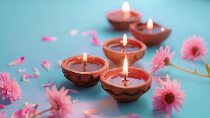 Aufkleber - Group of candles arranged on a table surface, ideal for party decorations or ceremony settings