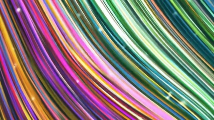 Poster - Vibrant Abstract Background with Colorful Wavy Lines and Artistic Digital Animation