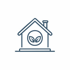 Poster - A 3d vector illustration of a real estate house icon, a symbolic building logo design for web or business on a white and blue background