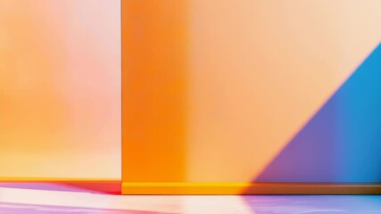 Poster - Brightly colored walls and floors, cozy atmosphere