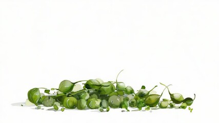 Aufkleber - A bunch of fresh green leaves on a stem