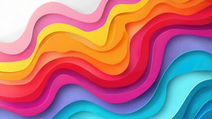 Poster - A colorful background with wavy patterns, ideal for use in designs and presentations