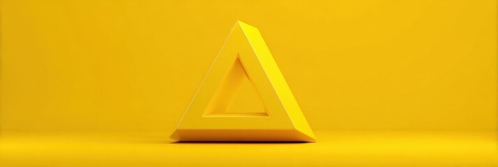 Poster - Bold Yellow Triangle Shape Stands Out Against Vibrant Background