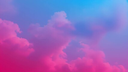Wall Mural - Dreamy Cloudscape with Gradient Hues of Pink Purple and Blue Creating an Abstract Background Texture