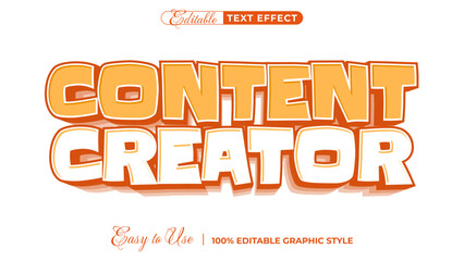 Poster - 3d content creator text style effect template editable text effect